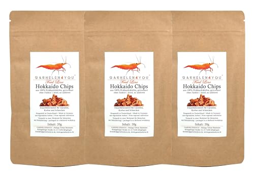 GARNELEN4YOU® Hokkaido Chips, Premium Garnelenfutter | Made in Germany | regional, nachhaltig, sozial | für Aquarienbewohner wie Garnelen, Krebse und Schnecken von GARNELEN4YOU