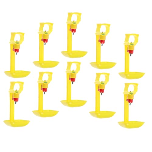 GAROZATION 10 Stück Teiliges Automatischer Hühner Wasserbecher Langlebige Tränke für Geflügel Einfacher Wasserspender für Hühner Praktische Lösung für Hobbybauern und Geflügelhalter von GAROZATION