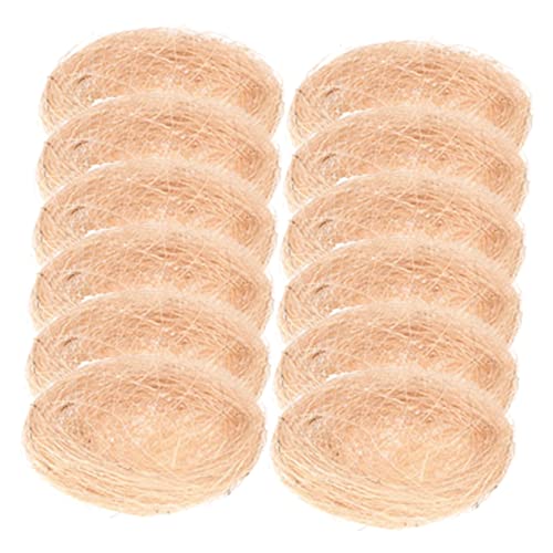 GAROZATION 12stücke Vogelhaus Ornament Aus Garn Künstliches Vogelnest Mit Eiern Dekorative Garten-Accessoires Für Hochzeit Ostern Party Bastelarbeiten Innen Und Außendekoration von GAROZATION