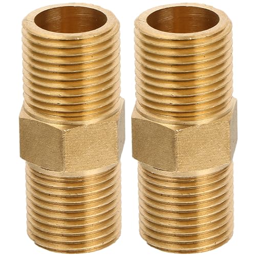 GAROZATION Flexible Rohrverbinder 1/2 Zoll Schlauchverschraubungen Messingverbinder 2er-Pack Kompatibel von GAROZATION