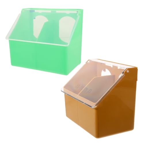 GAROZATION 2 Stück Hängebox, Trog, Vogelnäpfe Für Käfigvögel, Fütterungswerkzeug, Taubenfutterspender, Durchsichtiger Vogelkäfig Futterspender, Vogelfutter Futternapf, Hängender von GAROZATION