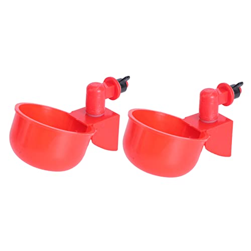 GAROZATION 2 Stück Automatischer Hühnertränke-geflügelwasserspender Für Hühner Taubenwasser-Feeder Trinknäpfe Rotes Material von GAROZATION