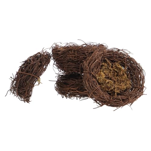 GAROZATION 4stücke Künstliches Rattan Vogel-Nest Teiliges Handgefertigte Deko Für Garten Und Zuhause Realistische Simulation Für Kleine Vögel Für Dekoration Und Naturverbundenheit GAROZATION 4stücke Künstliches Rattan Vogel-Nest Teiliges Handgefertigte Deko Für Garten Und Zuhause Realistische Simulation Für Kleine Vögel Für Dekoration Und Naturverbundenheit von GAROZATION
