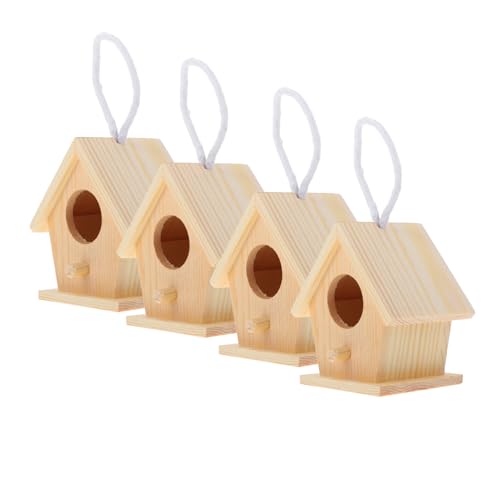 GAROZATION -bausätze 4 Stück Bemalbare Vogelhäuser Dekoration für Den Außenbereich Zum Aufhängen Vogelhaus-bausatz GAROZATION -bausätze 4 Stück Bemalbare Vogelhäuser Dekoration für Den Außenbereich Zum Aufhängen Vogelhaus-bausatz von GAROZATION