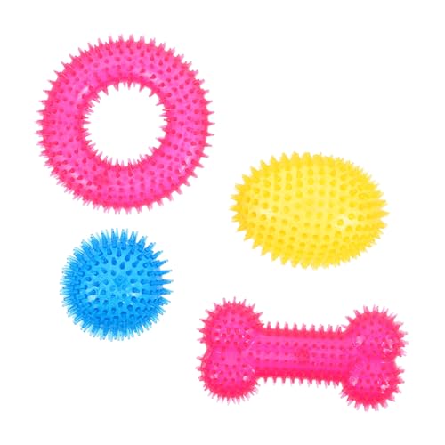 GARVALON 4 Stück Teiliges Hundespielzeug mit Quietscher Langlebige Spitze Kauspielzeuge für Mittelgroße und Große Hunde Zahnreinigende Welpen Kauspielzeuge für Training und Interaktives GARVALON 4 Stück Teiliges Hundespielzeug mit Quietscher Langlebige Spitze Kauspielzeuge für Mittelgroße und Große Hunde Zahnreinigende Welpen Kauspielzeuge für Training und Interaktives von GARVALON