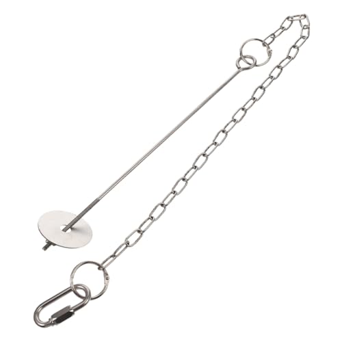 GARVALON Edelstahl Vogel futtergabel mit Kette Robuste Obst Gemüsehalterung für Wildvögel und Hühner Großer Apfelhalter zum Aufhängen im Käfig Langlebiger Glatter Bird Feeder für von GARVALON
