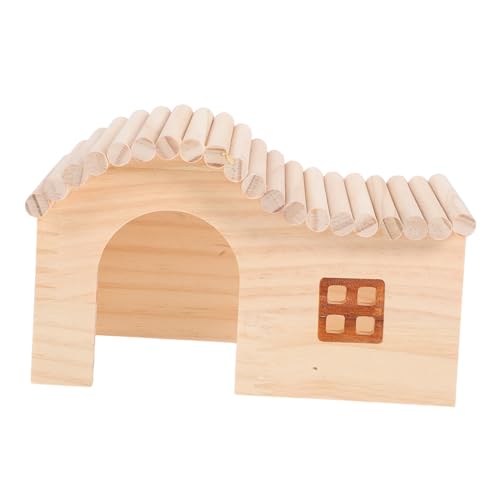 GARVALON Natürliche Holz Haustiervilla Versteck Haus Mittelgroß Platzsparendes Kleintierhaus für Hamster Igel und Mäuse Einfach zu Reinigen Fördert Wohlbefinden und Aktivität im Lebensraum GARVALON Natürliche Holz Haustiervilla Versteck Haus Mittelgroß Platzsparendes Kleintierhaus für Hamster Igel und Mäuse Einfach zu Reinigen Fördert Wohlbefinden und Aktivität im Lebensraum von GARVALON