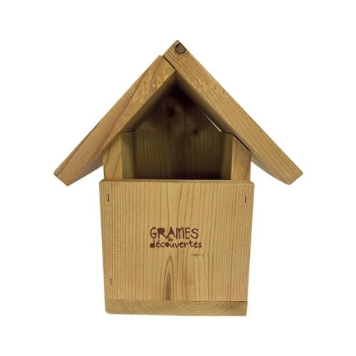 Entdeckungssamen – Vogelhaus mit quadratischer Öffnung – Zubehör für Vögel – thermisch beheiztes Holz mit PEFC-Zeichen – langlebig und robust – hergestellt in Frankreich von GASCO