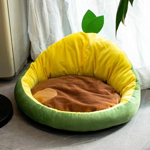 Schlafplätze & Möbel für Hunde, Beruhigendes Katzenbett mit Abnehmbarem Bezug, Waschbar, Warme Couch (Color : Green) von GAUDIO