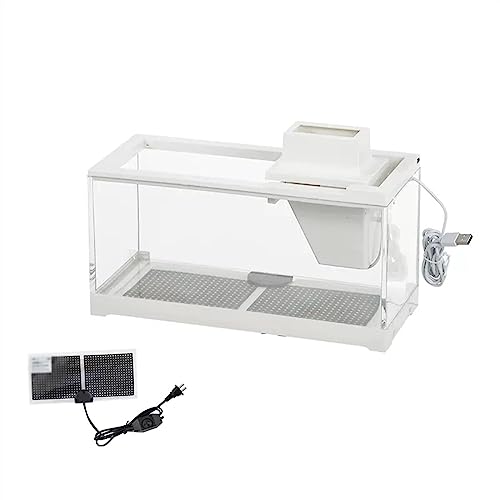 Deko Aquarium-Tank, transparent, rechteckig, aus Acryl, sturzsicher for den Heimgebrauch, mit Pumpe und integriertem Licht, ökologisches Aquarium kleines Deko Aquarium-Tank, transparent, rechteckig, aus Acryl, sturzsicher for den Heimgebrauch, mit Pumpe und integriertem Licht, ökologisches Aquarium kleines von GBEVAUEIO