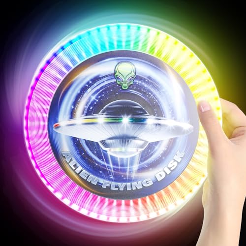 GBKDQQ Fliegender Ring mit 12 Farbmodi, Wasserdicht LED Frisbee, 25cm Flugscheibe, Leuchtende Frisbee Scheibe für Rasen, Campingspiele, Geburtstags, Geschenkidee zu Jugendliche/Erwachsene GBKDQQ Fliegender Ring mit 12 Farbmodi, Wasserdicht LED Frisbee, 25cm Flugscheibe, Leuchtende Frisbee Scheibe für Rasen, Campingspiele, Geburtstags, Geschenkidee zu Jugendliche/Erwachsene von GBKDQQ