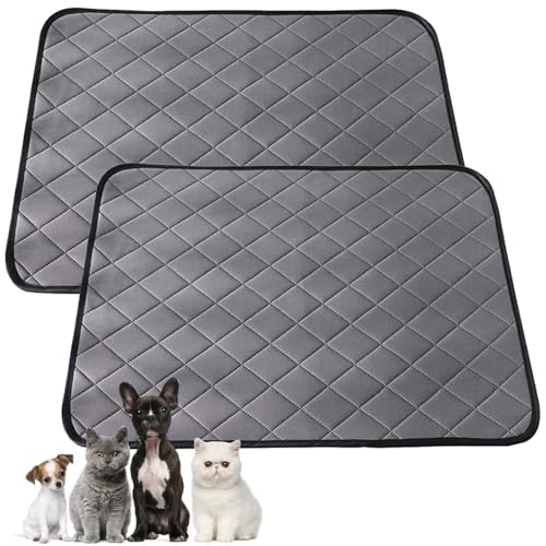 GBKDQQ 2 Stück PIPI Pads für Meerschweinchen Und Kaninchen, 120x60cm Wasserdicht Und Waschbare Hundetrainingsunterlagen, rutschfeste Wiederverwendbare Käfig Einlagen Für Welpen, Katzen Und Kleintiere von GBKDQQ