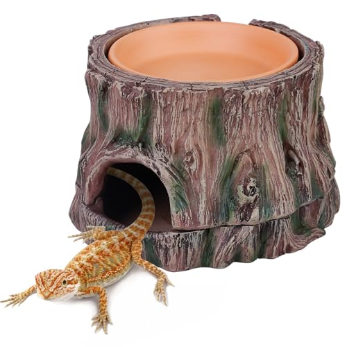 Höhlen für Reptilien & Amphibien, 3 in 1 Feuchtigkeitsspendende Höhle, Befeuchten Verstecken, Terrarium Versteck Zubehör für Gecko, Eidechsen, Bartdrache, Schlange, Schildkröte, Frösche Höhlen für Reptilien & Amphibien, 3 in 1 Feuchtigkeitsspendende Höhle, Befeuchten Verstecken, Terrarium Versteck Zubehör für Gecko, Eidechsen, Bartdrache, Schlange, Schildkröte, Frösche von GBKDQQ