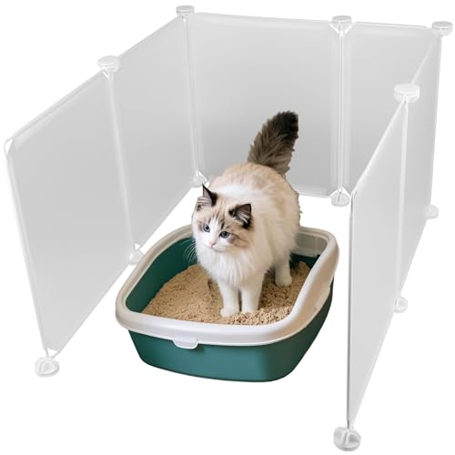 Katzentoilette Spritzschutz: 6 Stück Katzentoilette Pee Shields, Spritzschutz Für Katzentoilette, Katzentoilettengehäuse Kätzchenzubehör Katzentoiletten-Abschirmungen Offene Oberseite Katzenklo Pinkel von GBKDQQ