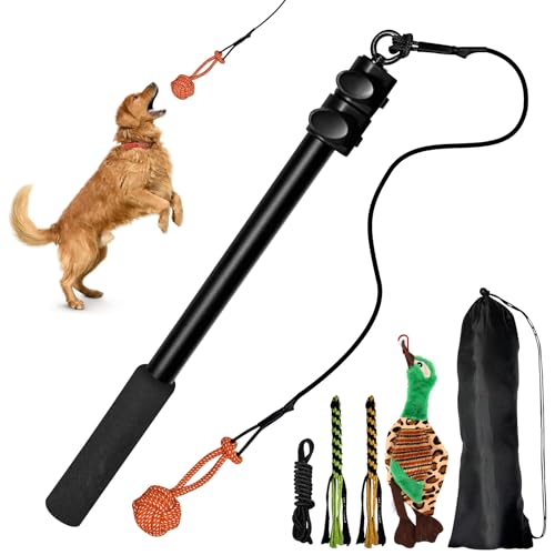 Reizangel Hunde, Profi Reizangel für Kleine Hunde Große Hund Längenverstellbare mit Ersatzseil, Anti Stress Ente Quietschendes, Aktives Hundespielzeug Unkaputtbar, Wurfspielzeug Hund Kauspielzeug Reizangel Hunde, Profi Reizangel für Kleine Hunde Große Hund Längenverstellbare mit Ersatzseil, Anti Stress Ente Quietschendes, Aktives Hundespielzeug Unkaputtbar, Wurfspielzeug Hund Kauspielzeug von GBKDQQ