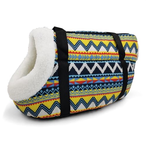 Hundetragetuch, Tragetasche Hund Reise Hundeträgerbeutel Pet Carrier for Hunde Katzen Pet Sling Tasche Weiche Welpen Katze Hund Umhängetaschen Chihuahua Mops Kleine Hundetasche S/L(4 with fur,S) von GBSONGLIANGBO