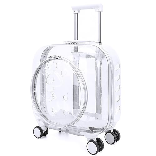 GCCSSBXF Katzentragetasche mit tragbarem, transparentem Design – Haustier-Trolley für Reisen & Spaziergänge im Freien – Universalräder – ideal für Katzen & Welpen – wanderfreundlich GCCSSBXF Katzentragetasche mit tragbarem, transparentem Design – Haustier-Trolley für Reisen & Spaziergänge im Freien – Universalräder – ideal für Katzen & Welpen – wanderfreundlich von GCCSSBXF