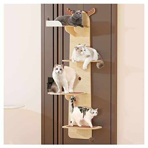 Kletterbaum für Katzen, zum Aufhängen an der Tür, mit mehrstufiger Katzenhütte, Wolkenregalbrett, Katzenkletterer, robust und langlebig, hochwertige Materialien von GCCSSBXF