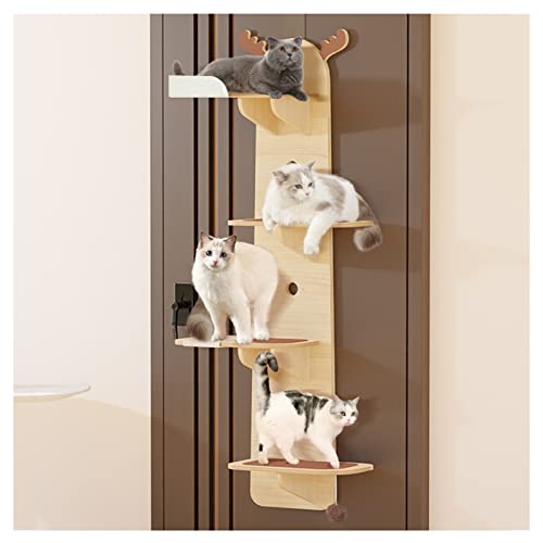 Kletterbaum für Katzen, zum Aufhängen an der Tür, mit mehrstufiger Katzenhütte, Wolkenregalbrett, Katzenkletterer, robust und langlebig, hochwertige Materialien Kletterbaum für Katzen, zum Aufhängen an der Tür, mit mehrstufiger Katzenhütte, Wolkenregalbrett, Katzenkletterer, robust und langlebig, hochwertige Materialien von GCCSSBXF