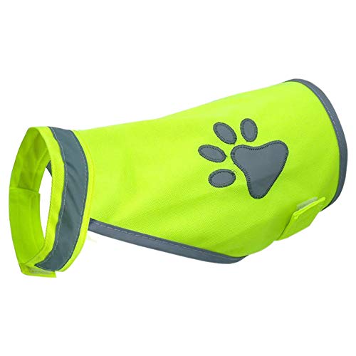 GCDN Reflektierende Sicherheitsweste für Hunde, mit Leine, Warnweste, gut sichtbar, leichte Hundejacke, hält Ihren Hund sichtbar für Outdoor-Aktivitäten Tag und Nacht (Größe: L) von GCDN