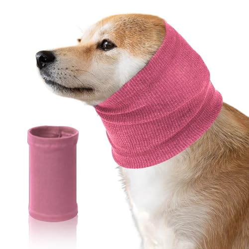 Beruhigender Hoodie für Hunde, Hundeohrenschützer für Lärmschutz, keine Klappe, Ohrwickel für Angstlinderung und Beruhigung, Hundeohrenschützer für Hunde, Haustierhals- und Ohrenwärmer (groß, Rosa) Beruhigender Hoodie für Hunde, Hundeohrenschützer für Lärmschutz, keine Klappe, Ohrwickel für Angstlinderung und Beruhigung, Hundeohrenschützer für Hunde, Haustierhals- und Ohrenwärmer (groß, Rosa) von GCVOPTON