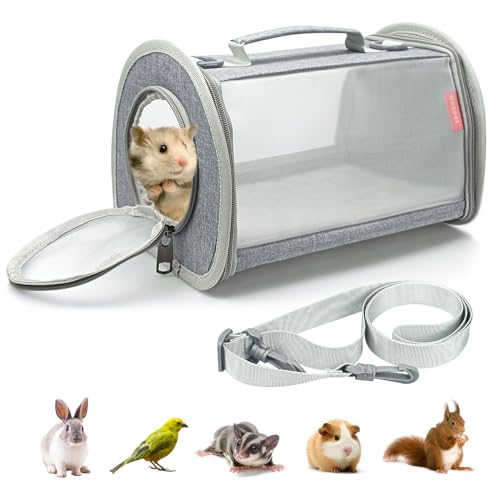 Tragetasche für Kleintiere, tragbare Meerschweinchen-Reisetasche, atmungsaktiv, kleine Haustiertasche für Meerschweinchen, Vogel, Kaninchen, Hamster, Chinchilla, Igel, Zuckergleiter, ausgehende von GCVOPTON