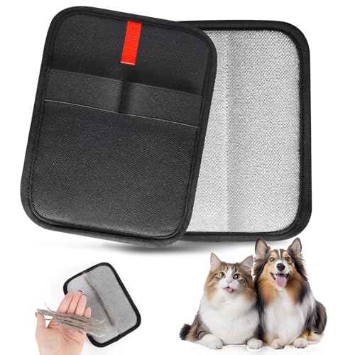 GD HUA Pet Hair Remover Glove,2 Stück Static Removal Gloves,Tierhaarentferner Handschuh,Fellpflegehandschuh Katze,Wiederverwendbare Fellpflegehandschuhe für Haustiere von GD HUA