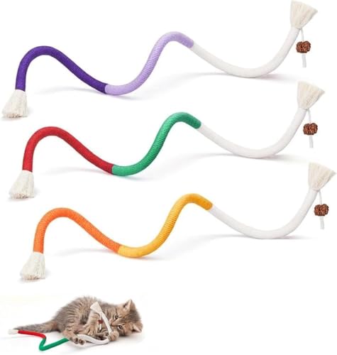 GDBTJIMH Kauseil aus Bio-Baumwolle für Katzen, interaktives Katzenspielzeug, Katzenkauseil zur Zahnreinigung GDBTJIMH Kauseil aus Bio-Baumwolle für Katzen, interaktives Katzenspielzeug, Katzenkauseil zur Zahnreinigung von GDBTJIMH