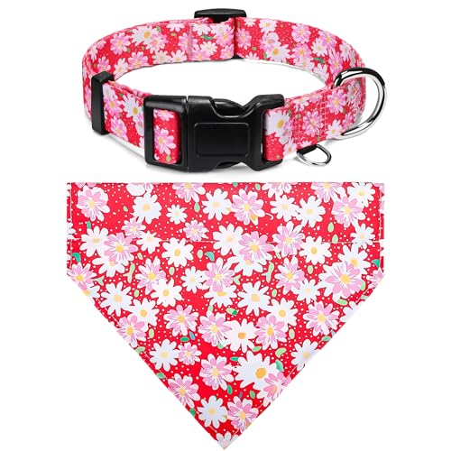 Hundehalsbänder und Halstücher – weich, verstellbar, ausgefallenes Blumenmuster, für Jungen und Mädchen, Welpenhalsband für kleine, mittelgroße und große Hunde. Hundehalsbänder und Halstücher – weich, verstellbar, ausgefallenes Blumenmuster, für Jungen und Mädchen, Welpenhalsband für kleine, mittelgroße und große Hunde. von GDLKPS