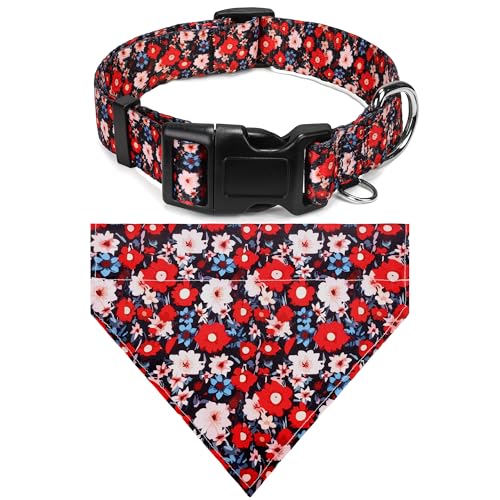 Hundehalsbänder und Halstücher – weich, verstellbar, ausgefallenes Blumenmuster, für Jungen und Mädchen, Welpenhalsband für kleine, mittelgroße und große Hunde. Hundehalsbänder und Halstücher – weich, verstellbar, ausgefallenes Blumenmuster, für Jungen und Mädchen, Welpenhalsband für kleine, mittelgroße und große Hunde. von GDLKPS