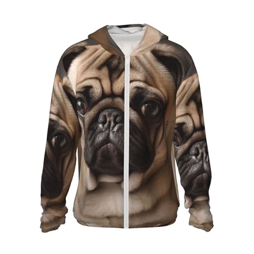 Animal Pug Dog Uni Sonnenschutz Hoodie UPF 50+ Langarm Sonnenshirt Leichte Kapuzenjacke zum Angeln Wandern Outdoor Schwarz L/4XL Animal Pug Dog Uni Sonnenschutz Hoodie UPF 50+ Langarm Sonnenshirt Leichte Kapuzenjacke zum Angeln Wandern Outdoor Schwarz L/4XL von GDSHJKLW
