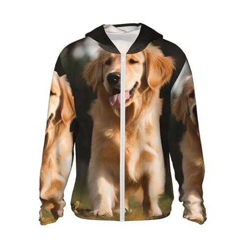 Golden Retriever Hund Uni Sonnenschutz Hoodie UPF 50+ Langarm Sonnenshirt Leichte Kapuzenjacke zum Angeln Wandern Outdoor Schwarz 3XL/4XL Golden Retriever Hund Uni Sonnenschutz Hoodie UPF 50+ Langarm Sonnenshirt Leichte Kapuzenjacke zum Angeln Wandern Outdoor Schwarz 3XL/4XL von GDSHJKLW