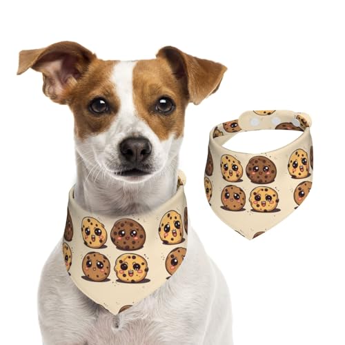 Sommerhalstücher für Hunde, 3 Stück, mit Schokoladen-Chips, Hundehalstücher, waschbar, verstellbar, Dreieckstuch für mittelgroße und große Hunde, Welpen und Katzen, Größe M Sommerhalstücher für Hunde, 3 Stück, mit Schokoladen-Chips, Hundehalstücher, waschbar, verstellbar, Dreieckstuch für mittelgroße und große Hunde, Welpen und Katzen, Größe M von GDSHJKLW