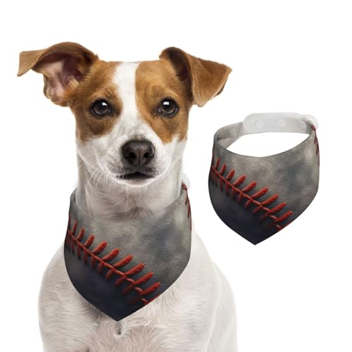 Sommerhalstücher für Hunde, Baseball-Hundehalstücher, waschbar, verstellbar, dreieckig, niedliches Haustier-Lätzchen für mittelgroße und große Hunde, Welpen und Katzen, klein von GDSHJKLW