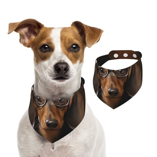 Sommerhalstücher für Hunde, Dackel, Hundehalstücher, waschbar, verstellbar, dreieckig, niedlich, für mittelgroße und große Hunde, Welpen und Katzen, groß von GDSHJKLW