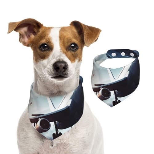 Sommerhalstücher für Hunde, Flugzeug, Hundehalstücher, waschbar, verstellbar, dreieckig, niedlich, für mittelgroße und große Hunde, Welpen und Katzen, Größe L Sommerhalstücher für Hunde, Flugzeug, Hundehalstücher, waschbar, verstellbar, dreieckig, niedlich, für mittelgroße und große Hunde, Welpen und Katzen, Größe L von GDSHJKLW