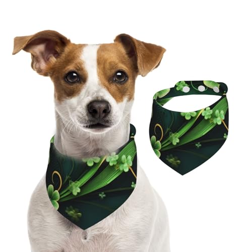 Sommerhalstücher für Hunde, Happy St. Patrick's Day, Hundehalstücher, waschbar, verstellbar, dreieckig, niedlich, Haustier-Lätzchen für mittelgroße und große Hunde, Welpen und Katzen, Größe L Sommerhalstücher für Hunde, Happy St. Patrick's Day, Hundehalstücher, waschbar, verstellbar, dreieckig, niedlich, Haustier-Lätzchen für mittelgroße und große Hunde, Welpen und Katzen, Größe L von GDSHJKLW