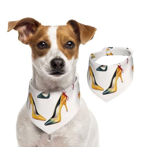 Sommerhalstücher für Hunde, High Heels, Hundehalstücher, waschbar, verstellbar, Dreieckstuch Lätzchen für mittelgroße und große Hunde, Welpen und Katzen, Größe L Sommerhalstücher für Hunde, High Heels, Hundehalstücher, waschbar, verstellbar, Dreieckstuch Lätzchen für mittelgroße und große Hunde, Welpen und Katzen, Größe L von GDSHJKLW