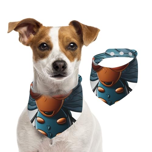 Sommerhalstücher für Hunde, Insektenflügel, Augen, Hundehalstücher, waschbar, verstellbar, Dreieckstuch Lätzchen für mittelgroße und große Hunde, Welpen und Katzen, klein Sommerhalstücher für Hunde, Insektenflügel, Augen, Hundehalstücher, waschbar, verstellbar, Dreieckstuch Lätzchen für mittelgroße und große Hunde, Welpen und Katzen, klein von GDSHJKLW