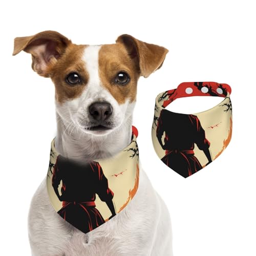 Sommerhalstücher für Hunde, Karate, Herren, Hundehalstücher, waschbar, verstellbar, dreieckig, niedlich, Haustier-Lätzchen für mittelgroße und große Hunde, Welpen und Katzen, Größe L Sommerhalstücher für Hunde, Karate, Herren, Hundehalstücher, waschbar, verstellbar, dreieckig, niedlich, Haustier-Lätzchen für mittelgroße und große Hunde, Welpen und Katzen, Größe L von GDSHJKLW