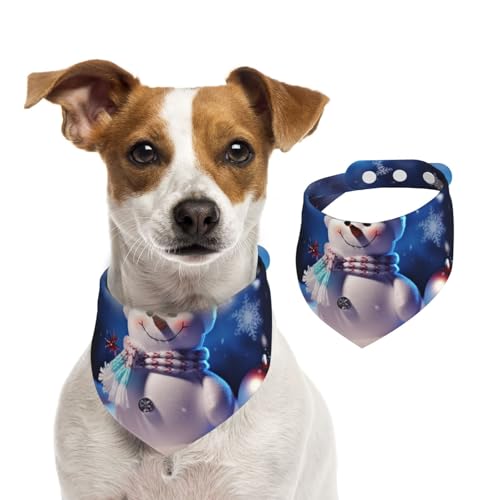 Sommerhalstücher für Hunde, Motiv: Frohe Weihnachten, Schneemann, Hundehalstücher, waschbar, verstellbar, dreieckig, niedlich, Haustier-Lätzchen für mittelgroße und große Hunde, Welpen und Katzen Sommerhalstücher für Hunde, Motiv: Frohe Weihnachten, Schneemann, Hundehalstücher, waschbar, verstellbar, dreieckig, niedlich, Haustier-Lätzchen für mittelgroße und große Hunde, Welpen und Katzen von GDSHJKLW