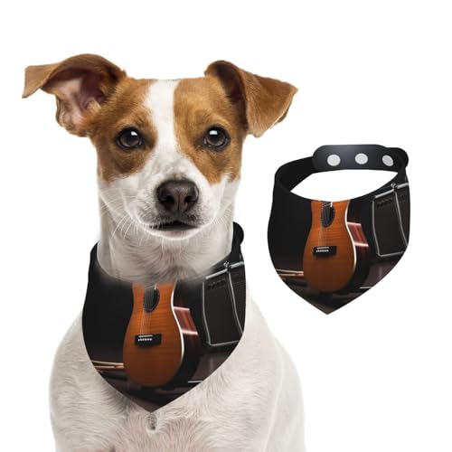 Sommerhalstücher für Hunde, Musikinstrument, Gitarre, Hundehalstücher, waschbar, verstellbar, Dreieckstuch Lätzchen für mittelgroße und große Hunde, Welpen und Katzen, klein Sommerhalstücher für Hunde, Musikinstrument, Gitarre, Hundehalstücher, waschbar, verstellbar, Dreieckstuch Lätzchen für mittelgroße und große Hunde, Welpen und Katzen, klein von GDSHJKLW