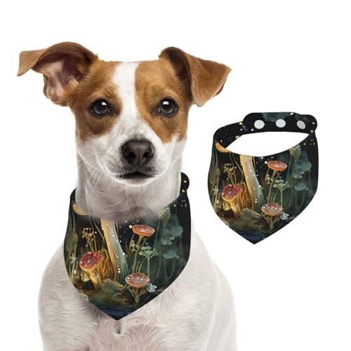 Sommerhalstücher für Hunde, Schmetterlingspilz, waschbar, verstellbar, Dreieckstuch Lätzchen für mittelgroße und große Hunde, Welpen und Katzen, klein Sommerhalstücher für Hunde, Schmetterlingspilz, waschbar, verstellbar, Dreieckstuch Lätzchen für mittelgroße und große Hunde, Welpen und Katzen, klein von GDSHJKLW