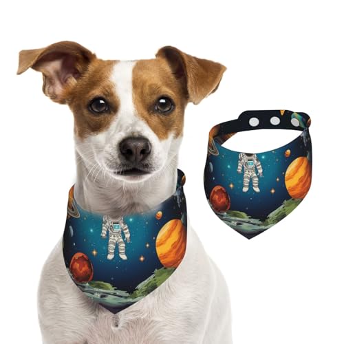 Sommerhalstücher für Hunde, Weltraum, Rakete, Astronaut, Hundehalstücher, waschbar, verstellbar, Dreieckstuch Lätzchen für mittelgroße und große Hunde, Welpen und Katzen, groß Sommerhalstücher für Hunde, Weltraum, Rakete, Astronaut, Hundehalstücher, waschbar, verstellbar, Dreieckstuch Lätzchen für mittelgroße und große Hunde, Welpen und Katzen, groß von GDSHJKLW