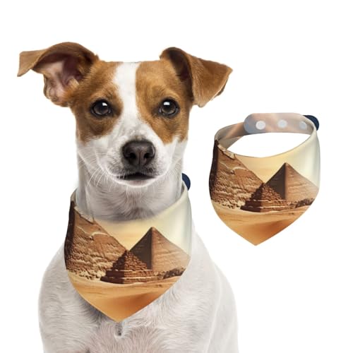 Sommerhalstücher für Hunde, ägyptische Pyramide in Wüste, Hundehalstücher, waschbar, verstellbar, dreieckig, niedlich, Haustier-Lätzchen für mittelgroße und große Hunde, Welpen und Katzen, Größe M Sommerhalstücher für Hunde, ägyptische Pyramide in Wüste, Hundehalstücher, waschbar, verstellbar, dreieckig, niedlich, Haustier-Lätzchen für mittelgroße und große Hunde, Welpen und Katzen, Größe M von GDSHJKLW