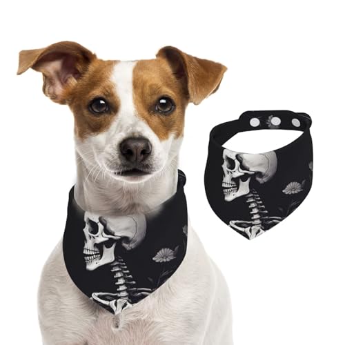 Sommerhalstücher für Hunde, ästhetisches Skelett, Hundehalstücher, waschbar, verstellbar, dreieckig, niedlich, für mittelgroße und große Hunde, Welpen und Katzen, klein Sommerhalstücher für Hunde, ästhetisches Skelett, Hundehalstücher, waschbar, verstellbar, dreieckig, niedlich, für mittelgroße und große Hunde, Welpen und Katzen, klein von GDSHJKLW
