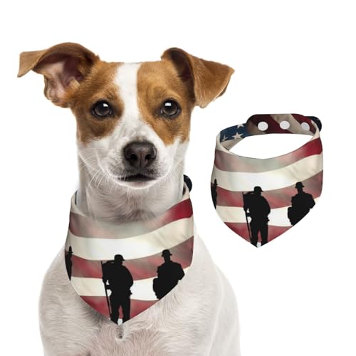 Sommerhalstücher für Hunde, amerikanische Flagge, Veteranentag, Hundehalstücher, waschbar, verstellbar, dreieckig, niedliches Haustier-Lätzchen für mittelgroße und große Hunde, Welpen und Katzen Sommerhalstücher für Hunde, amerikanische Flagge, Veteranentag, Hundehalstücher, waschbar, verstellbar, dreieckig, niedliches Haustier-Lätzchen für mittelgroße und große Hunde, Welpen und Katzen von GDSHJKLW