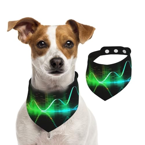 Sommerhalstücher für Hunde, coole Musik, Schallwellen, Hundehalstücher, waschbar, verstellbar, Dreieckstuch Lätzchen für mittelgroße und große Hunde, Welpen und Katzen, groß Sommerhalstücher für Hunde, coole Musik, Schallwellen, Hundehalstücher, waschbar, verstellbar, Dreieckstuch Lätzchen für mittelgroße und große Hunde, Welpen und Katzen, groß von GDSHJKLW