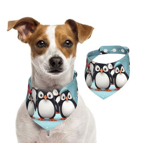 Sommerhalstücher für Hunde, niedliche Pinguine, Hundehalstücher, waschbar, verstellbar, dreieckig, Lätzchen für mittelgroße und große Hunde, Welpen und Katzen, klein von GDSHJKLW