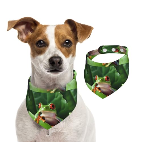 Sommerhalstücher für Hunde, niedlicher Frosch-Hundehalstuch, waschbar, verstellbar, dreieckig, Lätzchen für mittelgroße und große Hunde, Welpen und Katzen, klein Sommerhalstücher für Hunde, niedlicher Frosch-Hundehalstuch, waschbar, verstellbar, dreieckig, Lätzchen für mittelgroße und große Hunde, Welpen und Katzen, klein von GDSHJKLW